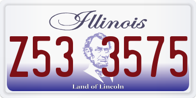 IL license plate Z533575