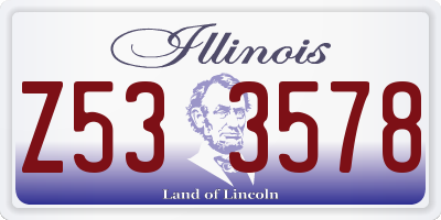 IL license plate Z533578