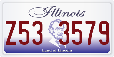 IL license plate Z533579