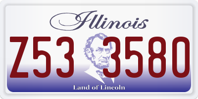 IL license plate Z533580