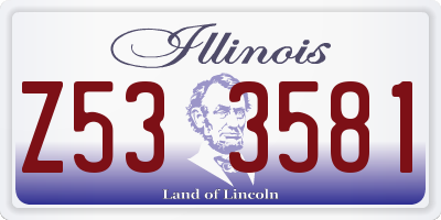 IL license plate Z533581