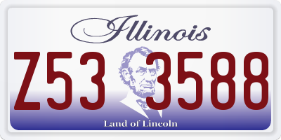 IL license plate Z533588