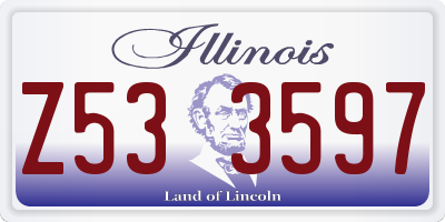 IL license plate Z533597