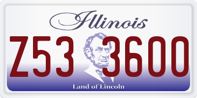 IL license plate Z533600