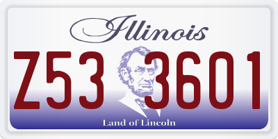 IL license plate Z533601