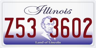 IL license plate Z533602