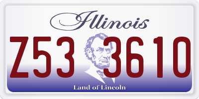 IL license plate Z533610
