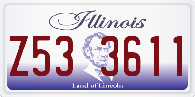 IL license plate Z533611