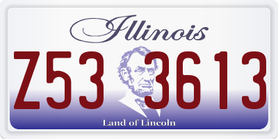 IL license plate Z533613