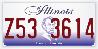 IL license plate Z533614