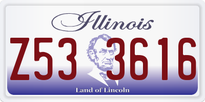 IL license plate Z533616