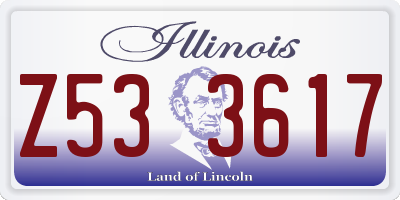 IL license plate Z533617