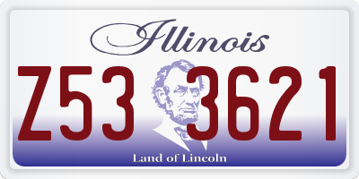IL license plate Z533621