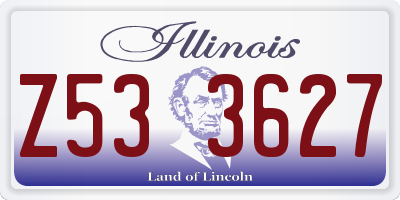 IL license plate Z533627