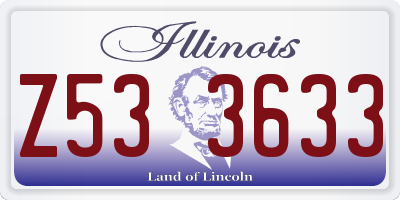 IL license plate Z533633