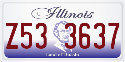 IL license plate Z533637