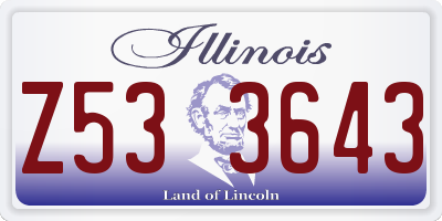 IL license plate Z533643
