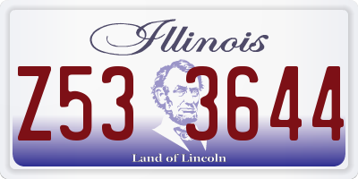 IL license plate Z533644