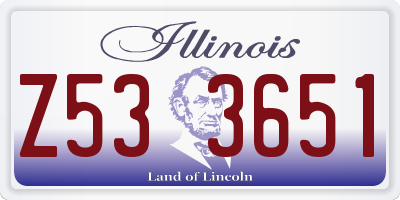 IL license plate Z533651
