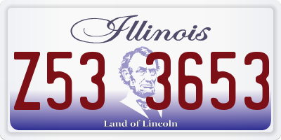 IL license plate Z533653