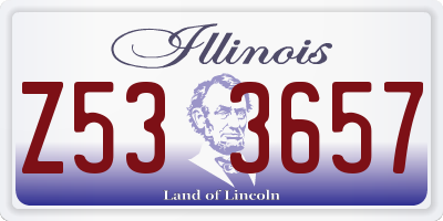 IL license plate Z533657