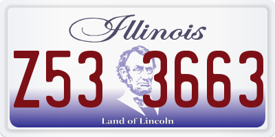IL license plate Z533663