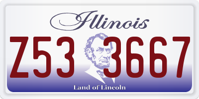 IL license plate Z533667