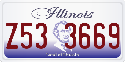 IL license plate Z533669