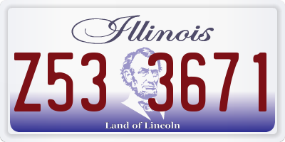 IL license plate Z533671