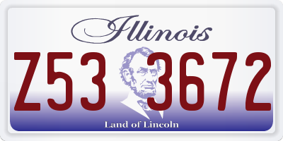 IL license plate Z533672
