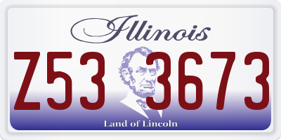 IL license plate Z533673