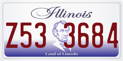 IL license plate Z533684