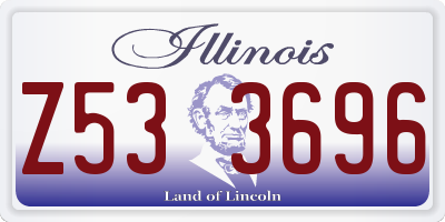 IL license plate Z533696