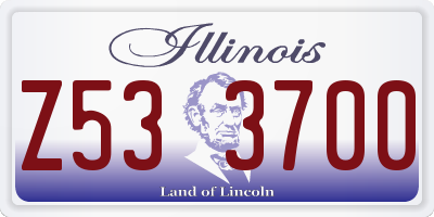 IL license plate Z533700