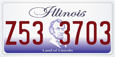 IL license plate Z533703