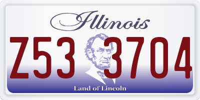 IL license plate Z533704
