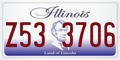 IL license plate Z533706