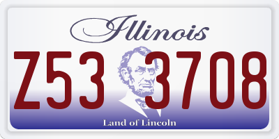 IL license plate Z533708