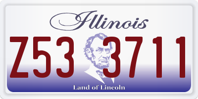 IL license plate Z533711