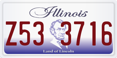 IL license plate Z533716