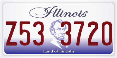 IL license plate Z533720
