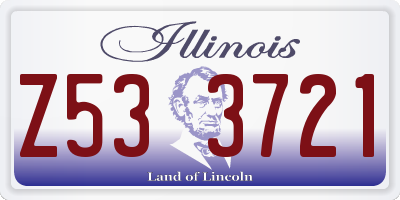 IL license plate Z533721