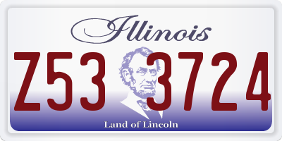 IL license plate Z533724