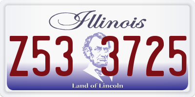 IL license plate Z533725