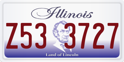 IL license plate Z533727