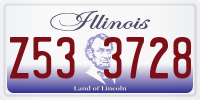IL license plate Z533728