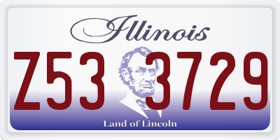 IL license plate Z533729