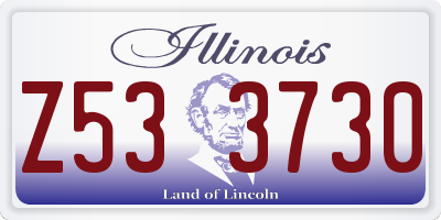 IL license plate Z533730