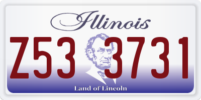 IL license plate Z533731