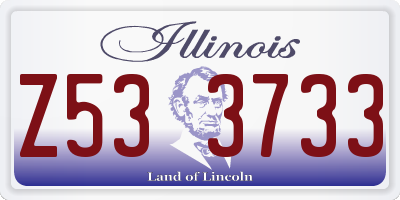 IL license plate Z533733